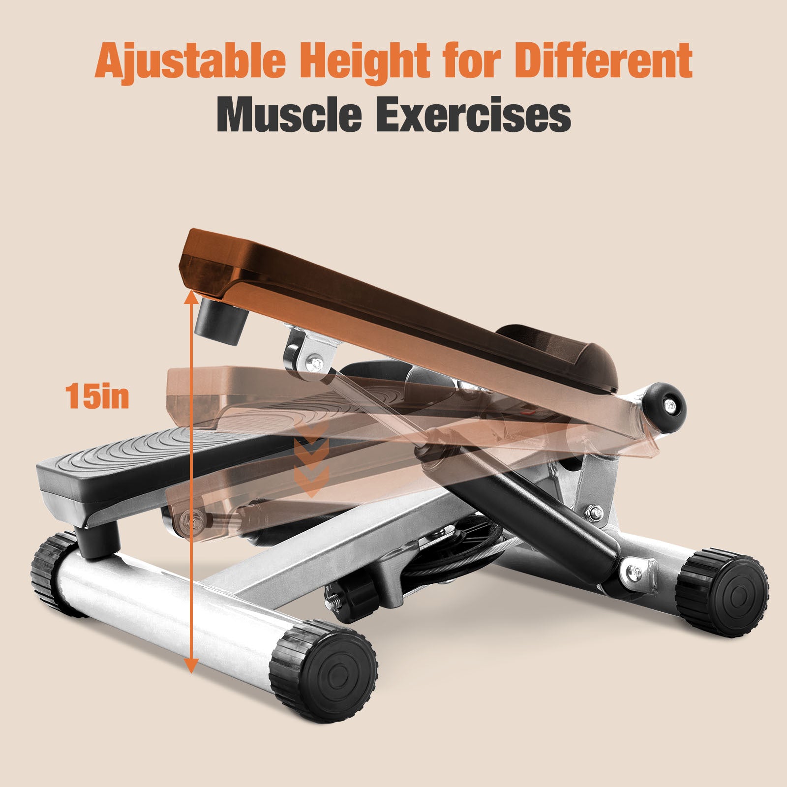 Mini Stepper with Resistance Bands – Compact, Effective, and Knee-Friendly Workout