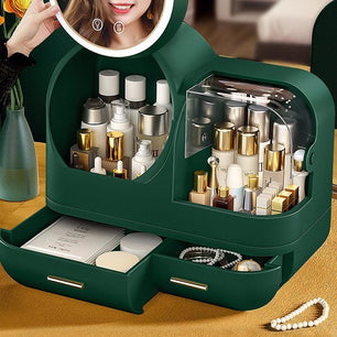 Makeup Case with LED Mirror – Elegant Storage Organizer for Cosmetics & Beauty Essentials
