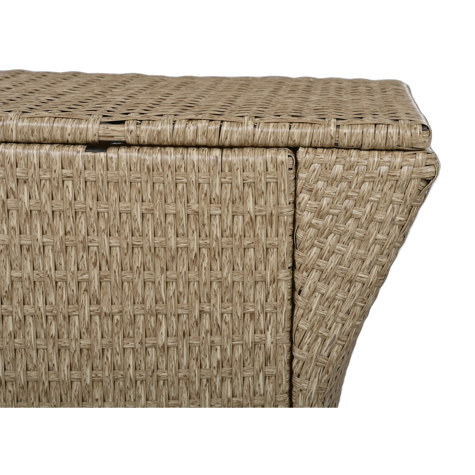 U Style 6-Person Fan-Shaped Rattan Set with Cushions & Table – Outdoor Patio Furniture