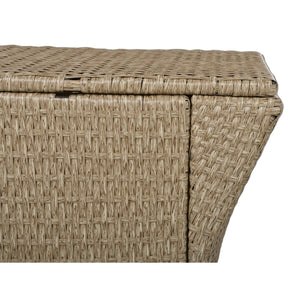 U Style 6-Person Fan-Shaped Rattan Set with Cushions & Table – Outdoor Patio Furniture