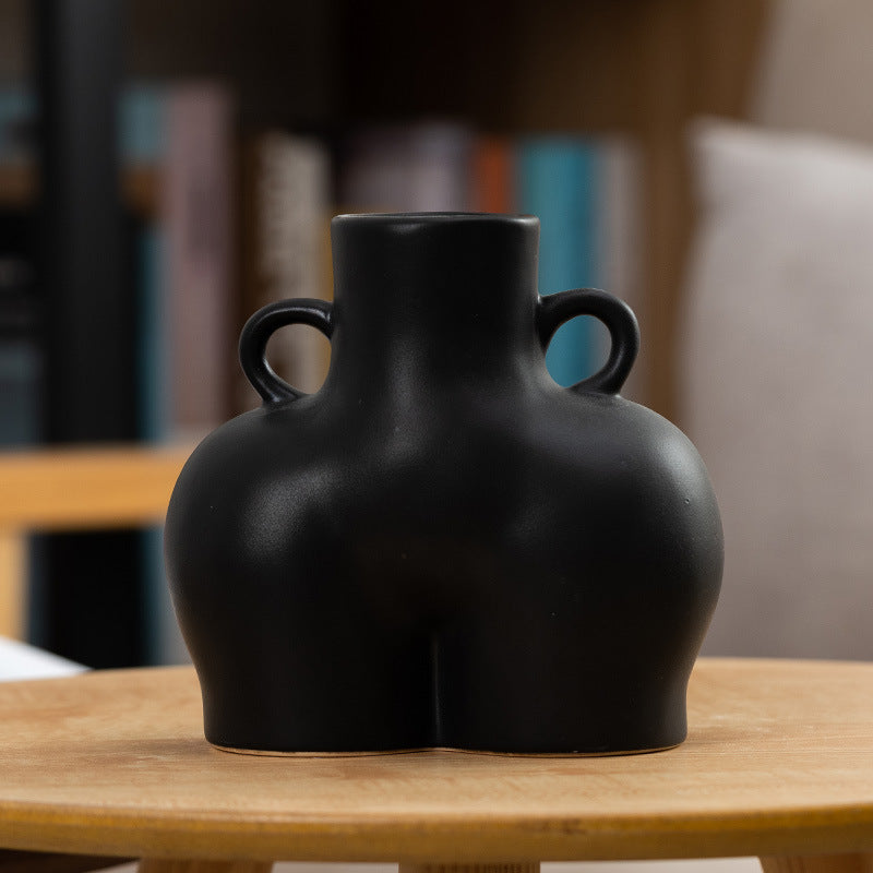 Modern Human Body Art Ceramic Vase – Unique Decorative Accent for Any Space