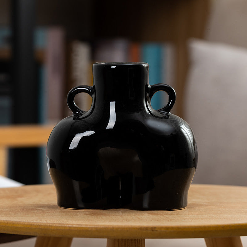 Modern Human Body Art Ceramic Vase – Unique Decorative Accent for Any Space