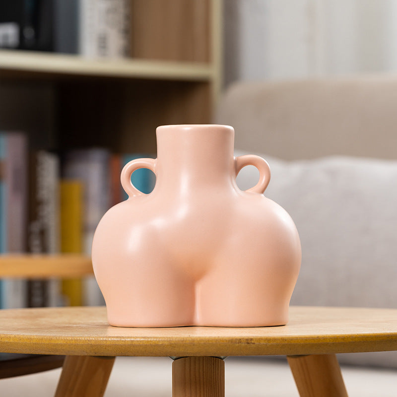 Modern Human Body Art Ceramic Vase – Unique Decorative Accent for Any Space