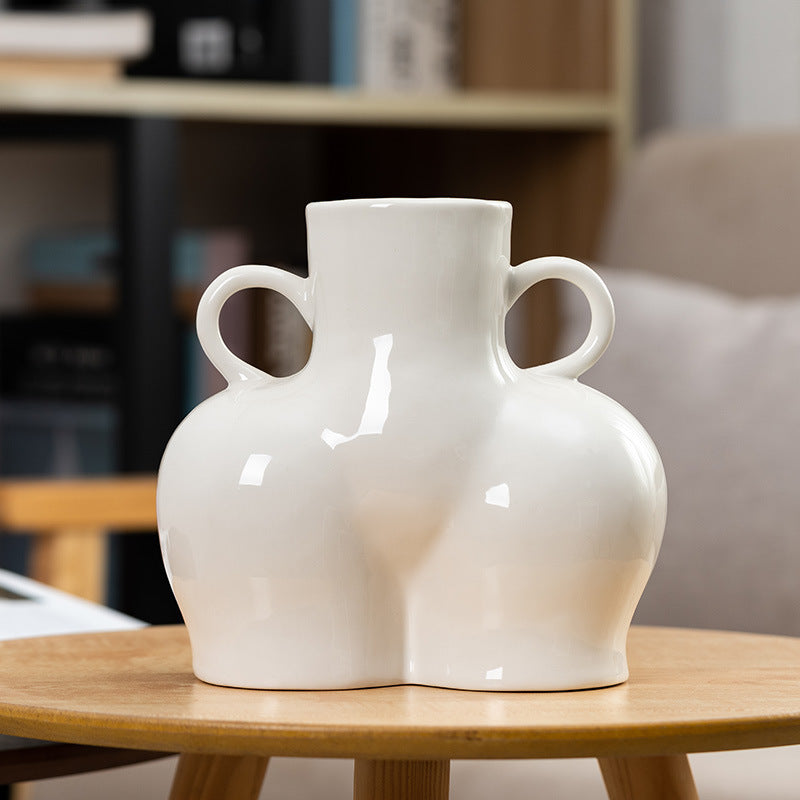 Modern Human Body Art Ceramic Vase – Unique Decorative Accent for Any Space