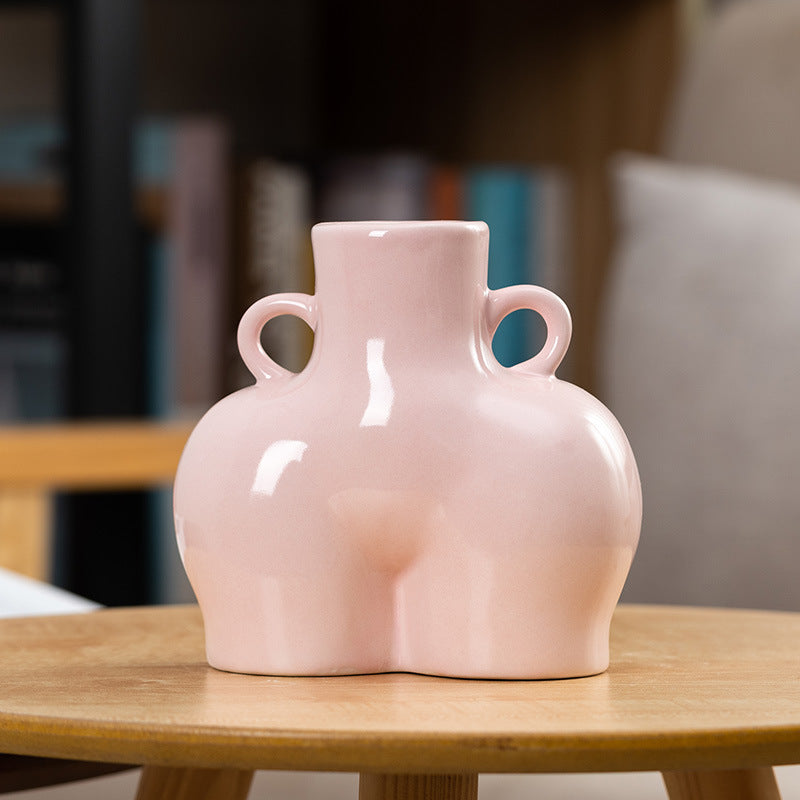 Modern Human Body Art Ceramic Vase – Unique Decorative Accent for Any Space
