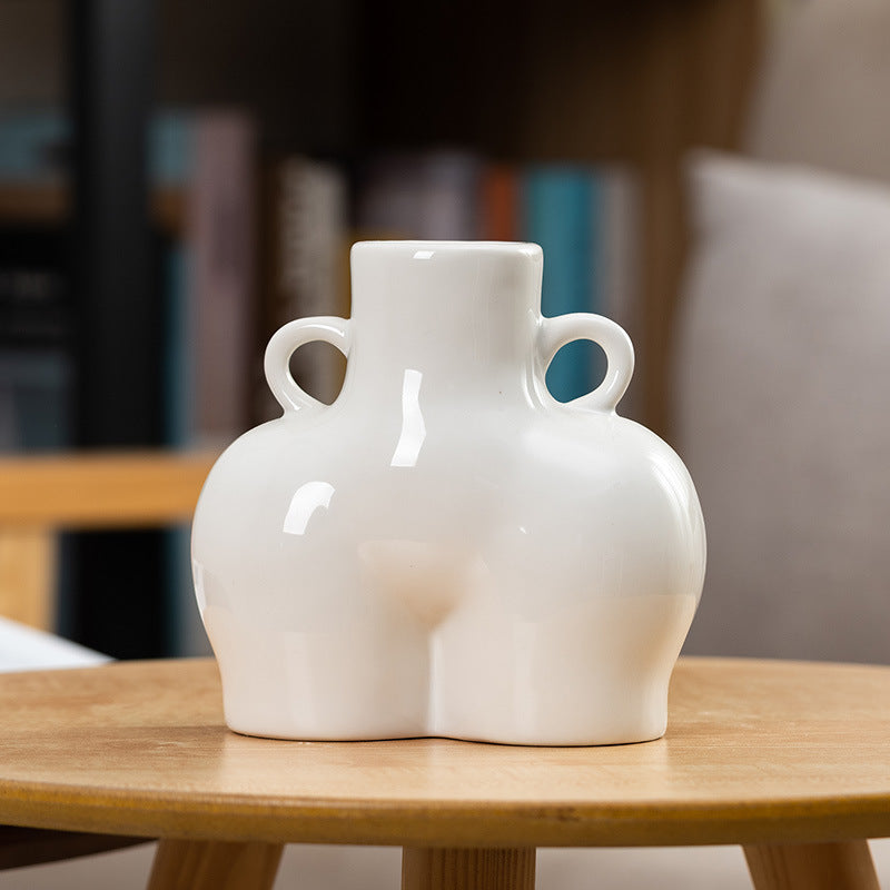 Modern Human Body Art Ceramic Vase – Unique Decorative Accent for Any Space