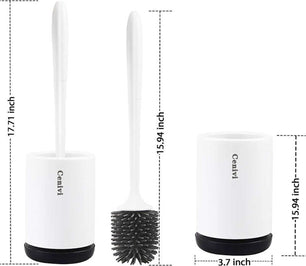 Simple Silicone Toilet Cleaning Brush Set – Durable Home Bathroom Tool