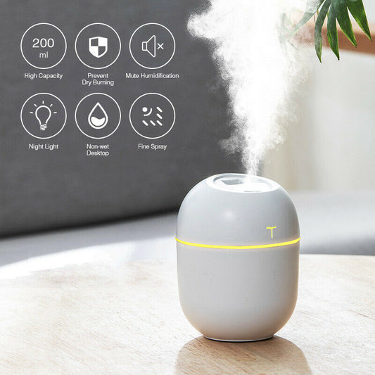 Mini Ultrasonic USB Air Humidifier Essential Oil Diffuser