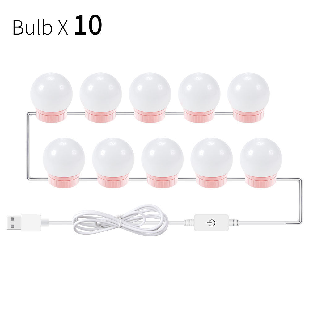 USB LED Vanity Mirror Light Bulbs with Touch Dimmer – Adjustable Brightness & Easy Installation for Makeup & Dressing Table