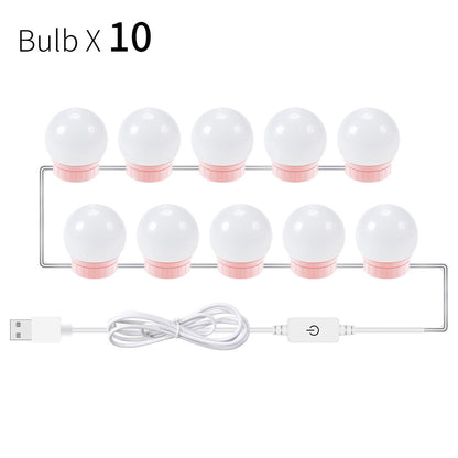 USB LED Vanity Mirror Light Bulbs with Touch Dimmer – Adjustable Brightness & Easy Installation for Makeup & Dressing Table