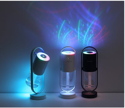 Magic Shadow USB Air Humidifier – Ultrasonic Mist Maker with Projection Night Light, Mini Air Purifier for Home, Office & Car