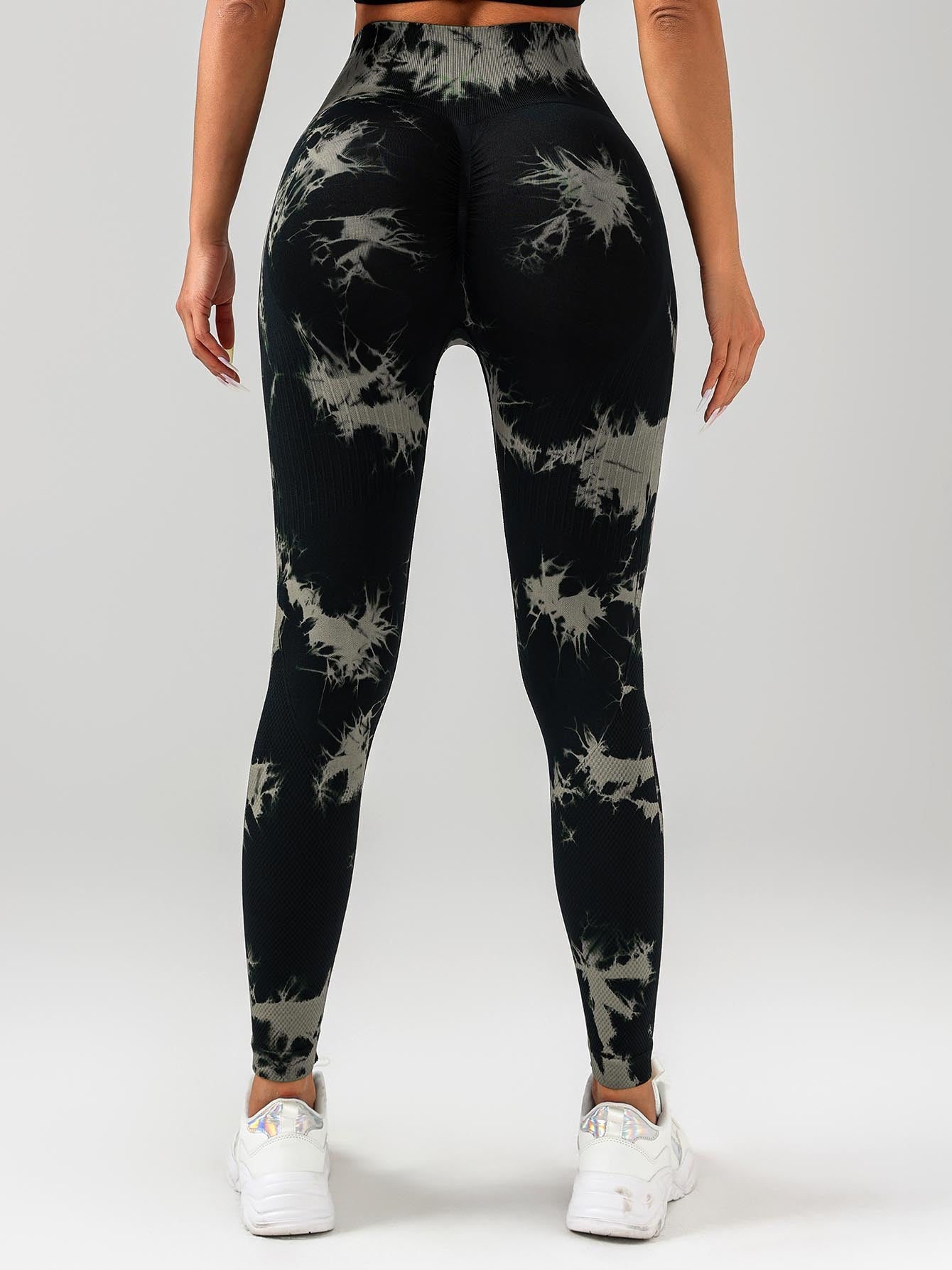 Tie-Dye Workout Seamless Leggings for Women – High Waist Gym Leggings Yoga Pants, Scrunch Butt Lifting Elastic Tights