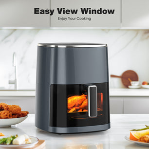 Air Fryer 6 Quart Capacity with Viewing Window – 12-in-1 Multi-Function Cooker