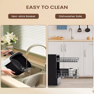 Air Fryer 5.3Qt – Observation Window, 7 Presets, Digital Touch Screen, Non-Stick & Dishwasher-Safe Basket