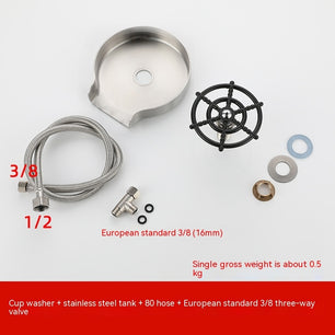 High-Pressure Bar Counter Cup Washer – Automatic Sink Spray for Kitchen & Coffee