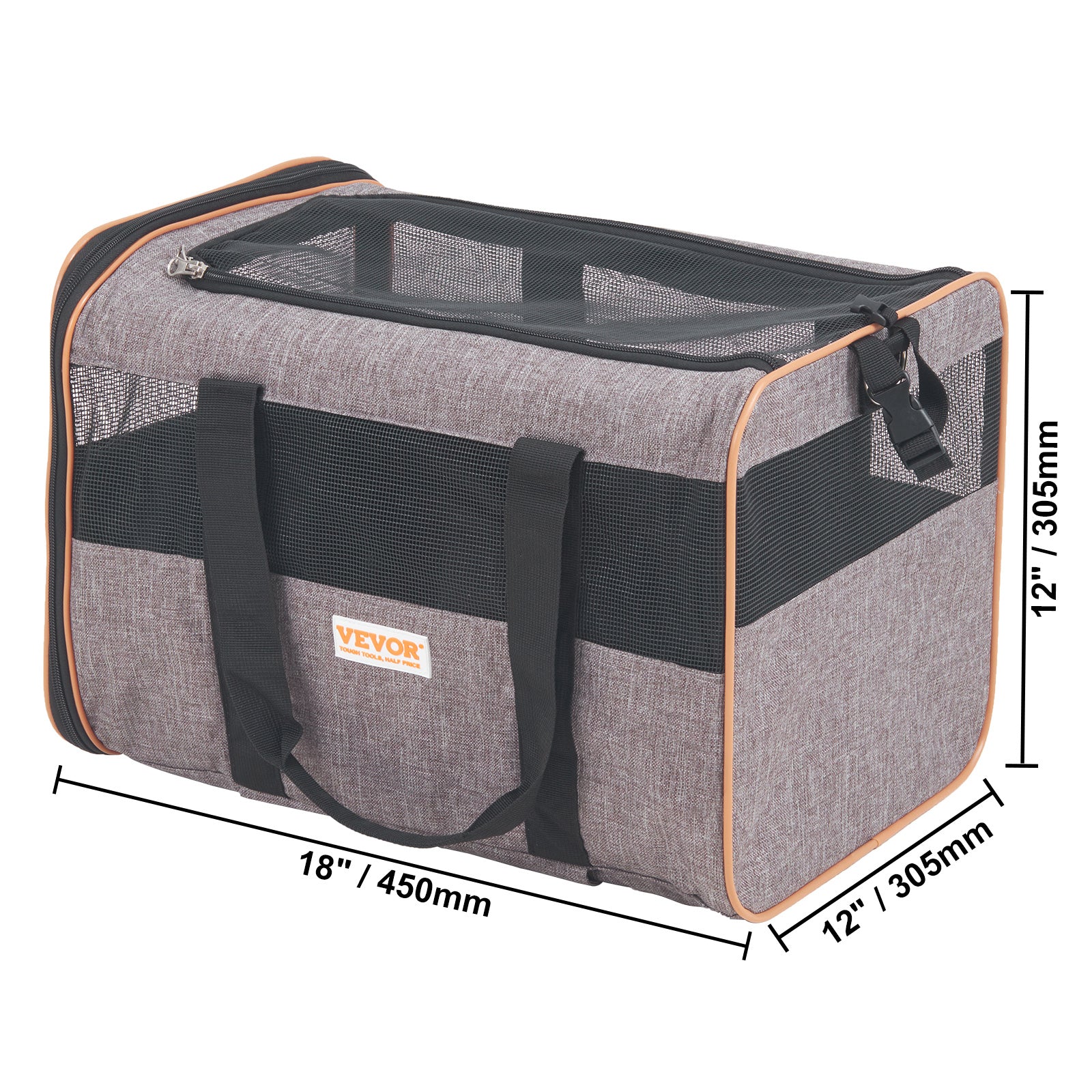 VEVOR Cat Carrier with Wheels – Airline Approved Rolling Pet Carrier