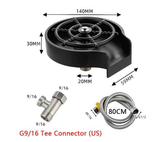 High-Pressure Bar Counter Cup Washer – Automatic Sink Spray for Kitchen & Coffee