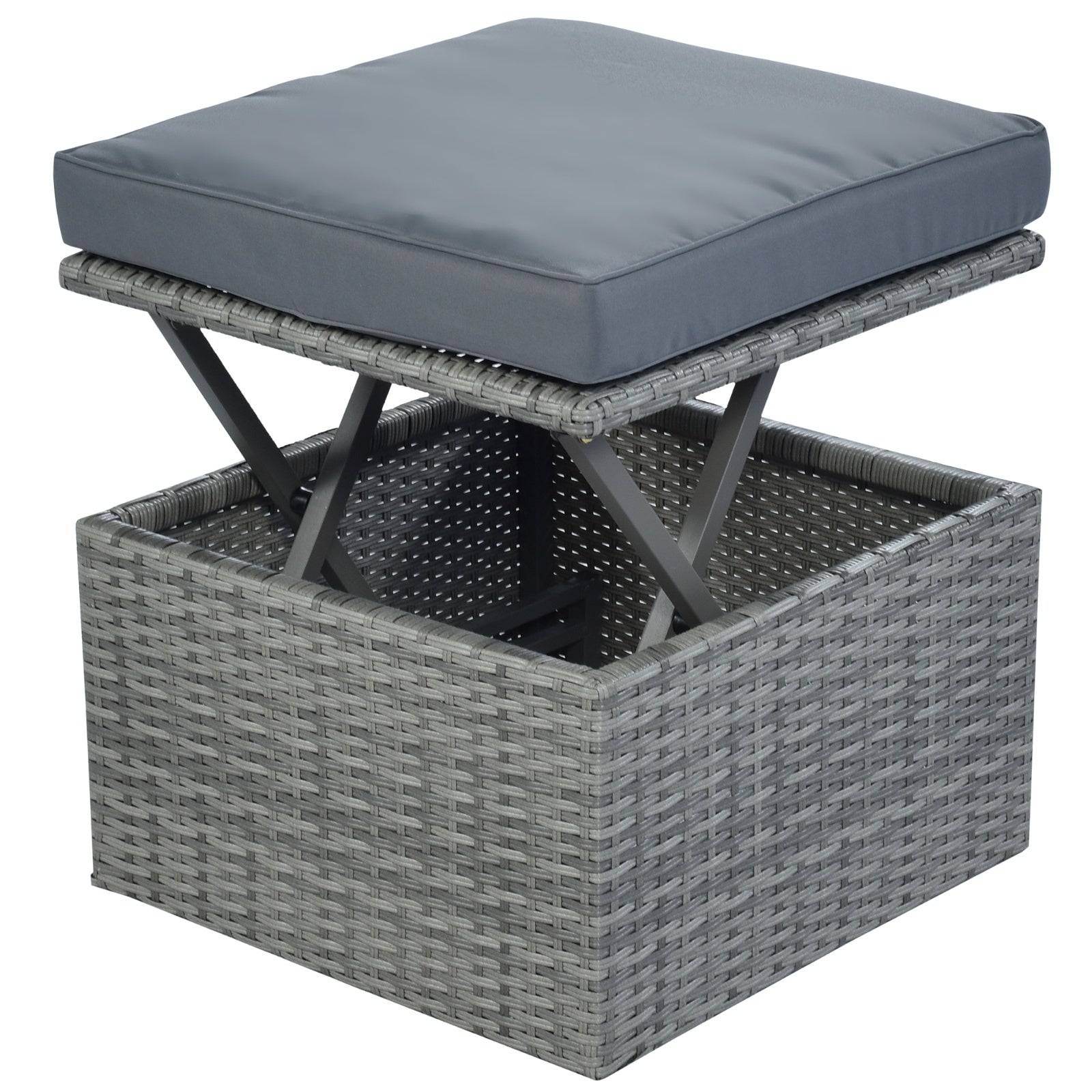 U STYLE Patio Furniture Set – Outdoor Daybed Sunbed with Retractable Canopy