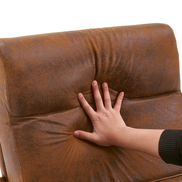 Indoor Lounge Chair – Mid-Century Modern Accent Chair with Solid Wood Armrest & High-Density Cushion