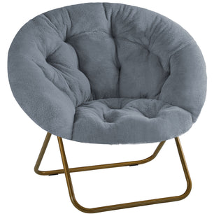 Comfortable Disc Chair – Stylish Faux Fur Seating for Bedroom & Living Room