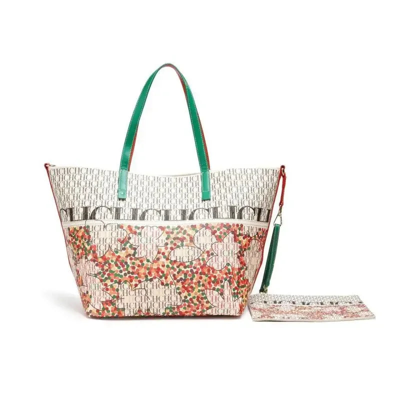 Retro geometric bucket tote for women
