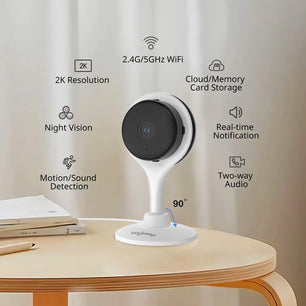 BoyKeep 3MP WiFi Indoor Security Camera with Motion Detection and Two-Way Audio