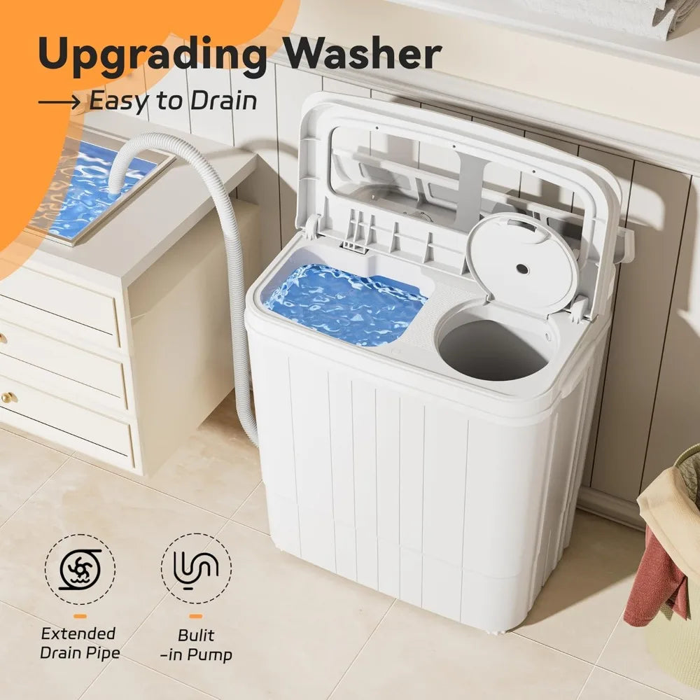 Nictemaw 17.6Lbs Twin Tub Portable Washing Machine for Apartments – BHHShop