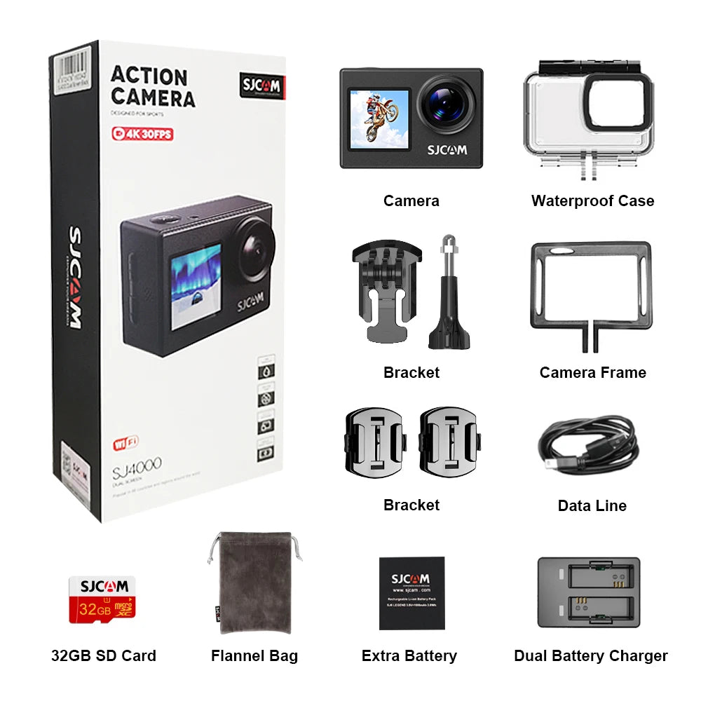 SJCAM SJ4000 Dual Screen 4K Action Camera – BHHShop