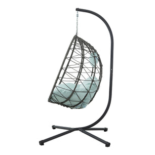 Egg Chair with Stand – Indoor & Outdoor Wicker Hanging Swing Chair
