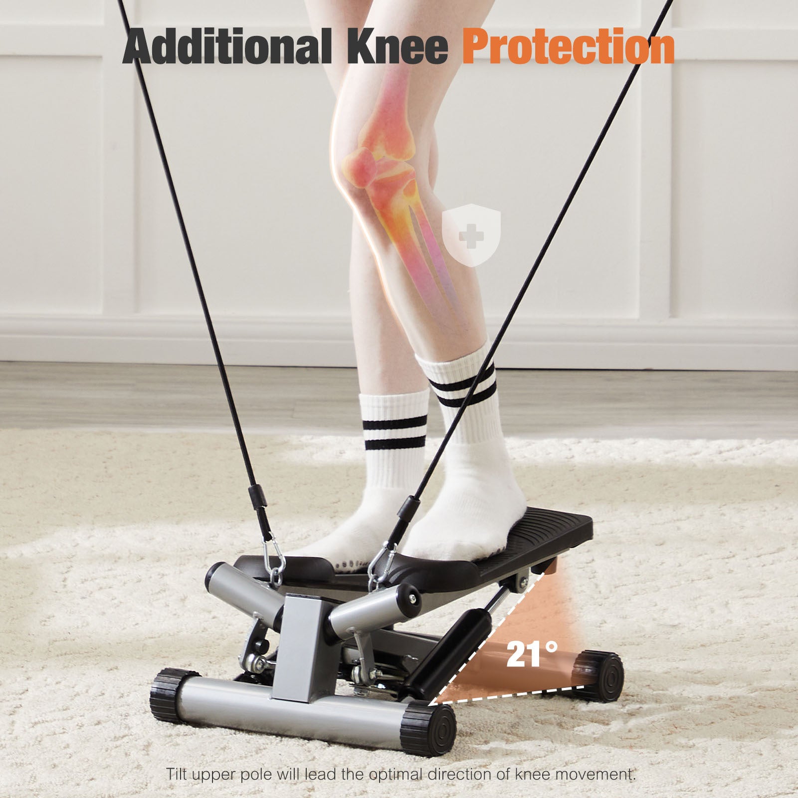 Mini Stepper with Resistance Bands – Compact, Effective, and Knee-Friendly Workout