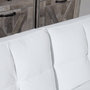 2064 Corduroy Sofa & Sofa Bed – White