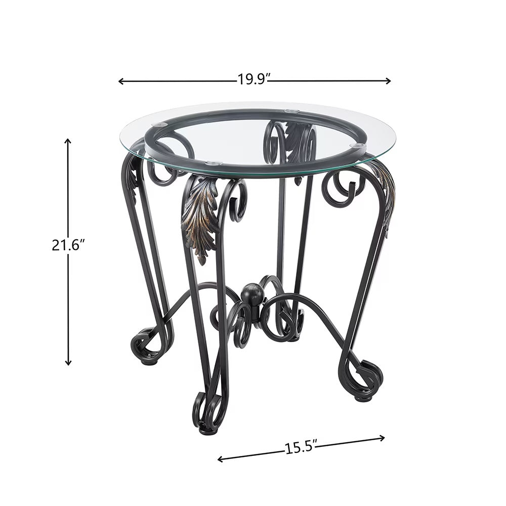 Tempered Glass Coffee Table Set of 3 – Modern Living Room Furniture