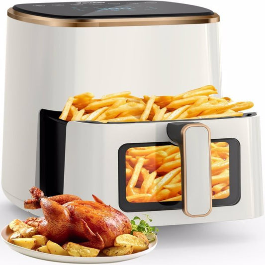 Air Fryer 5.3Qt – Observation Window, 7 Presets, Digital Touch Screen, Non-Stick & Dishwasher-Safe Basket