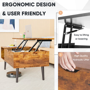 Modern Lift-Top Coffee Table – Stylish & Functional Living Room Table