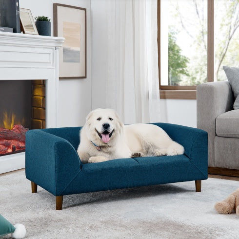 Pet Sofa with Backrest and Armrests – Comfortable Modern Dog Sofa for Medium and Large Dogs