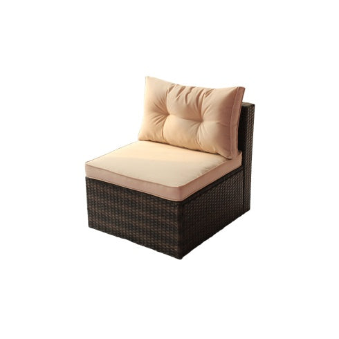 7-Piece PE Rattan Patio Furniture Set – Sectional Garden Corner Sofa Set
