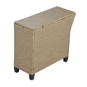 U Style 6-Person Fan-Shaped Rattan Set with Cushions & Table – Outdoor Patio Furniture