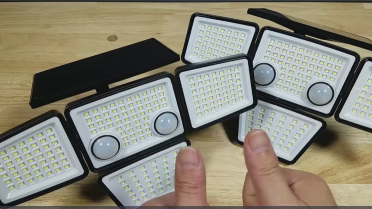 Solar Outdoor Lights 3000LM - 188 LED Motion Sensor Flood Security Lights for Backyard & Patio