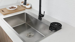 High-Pressure Stainless Steel Glass Rinser – Automatic Cup Washer for Kitchen Sink, Bar & Home